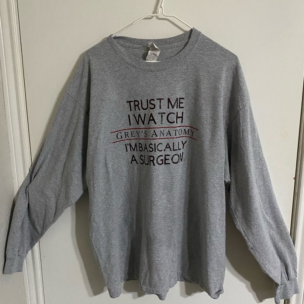 Grey Long Sleeve Greys Anatomy Shirt SIZE XL